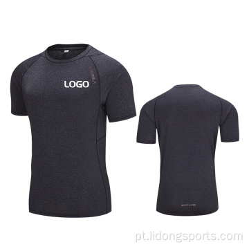 Camisa de esportes de roupas masculinas de roupas de fitness